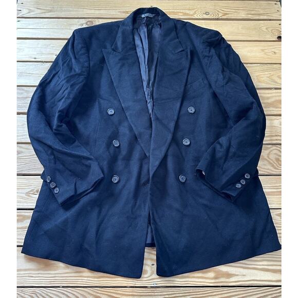 Saks Fifth Avenue Wool Jacket Size XL Men’s Black - Picture 1 of 11